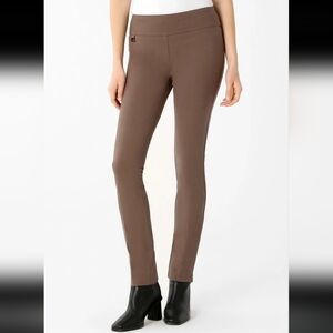 NEW Lisette Montreal Brown Slim Stretch Ponte Pants